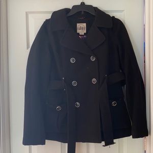 Hydraulic Black Pea Coat